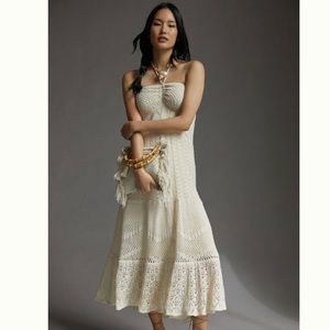 Farm x Anthropologie Crochet Maxi Dress